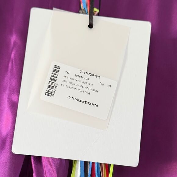 โญ๏ธ MSGMโPants Purple Satin Medium Designer - Picture 7 of 8